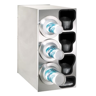 BFL-C-3LSS Countertop cup, lid & straw dispensing cabinet