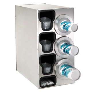 BFL-C-3RSS Countertop cup, lid & straw dispensing cabinet