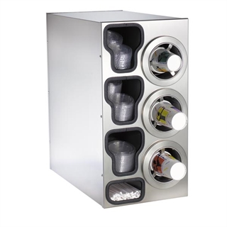 CTC-C-3RSS Countertop cup, lid & straw dispensing cabinet