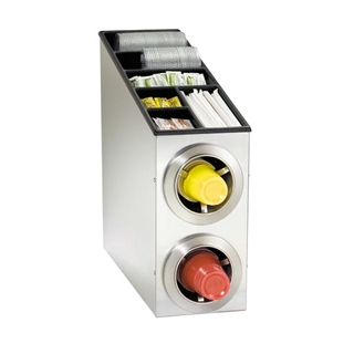 CTC-L-2SS Countertop cup, lid & straw dispensing cabinet