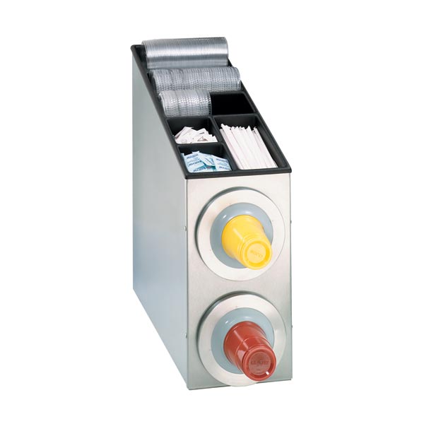 BFL-L-2SS Countertop cup, lid & straw dispensing cabinet