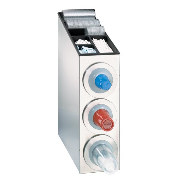 BFL-L-3SS Countertop cup, lid & straw dispensing cabinet
