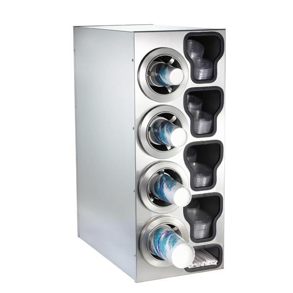 CTC-C-4LSS Countertop cup, lid & straw dispensing cabinet