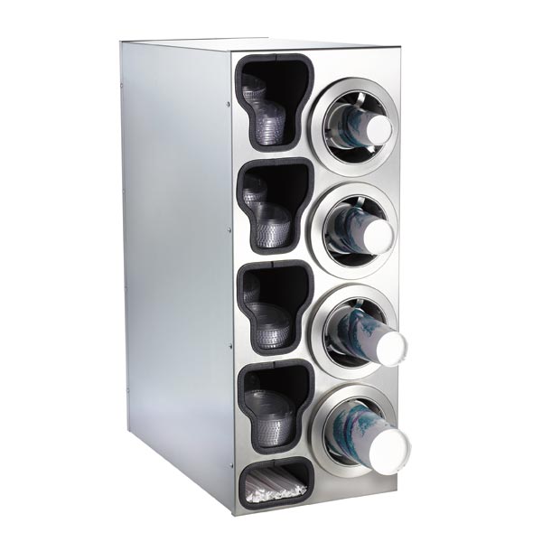 CTC-C-4RSS Countertop cup, lid & straw dispensing cabinet