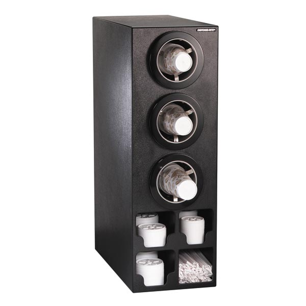 CTC-M-3BT Countertop cup, lid & straw dispensing cabinet
