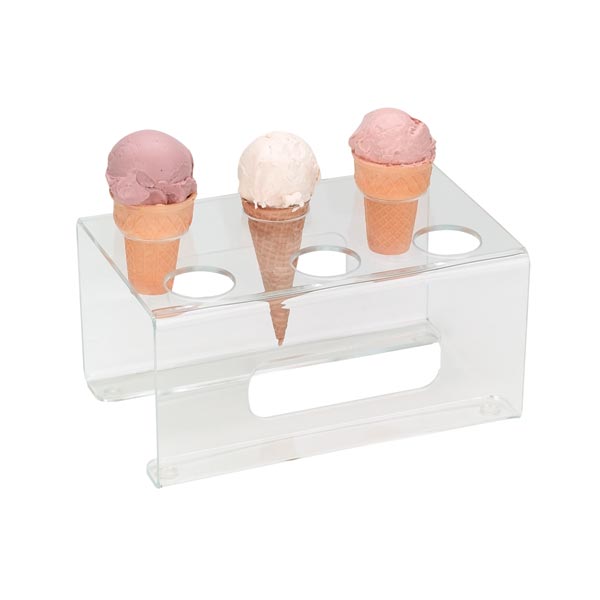 Cal-Mil 394 Five Cone Ice Cream Cone Holder with Sneeze Guard