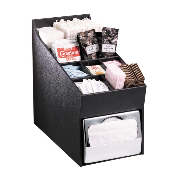 NLO-ADNH Countertop multi-purpose organizer with napkin dispenser