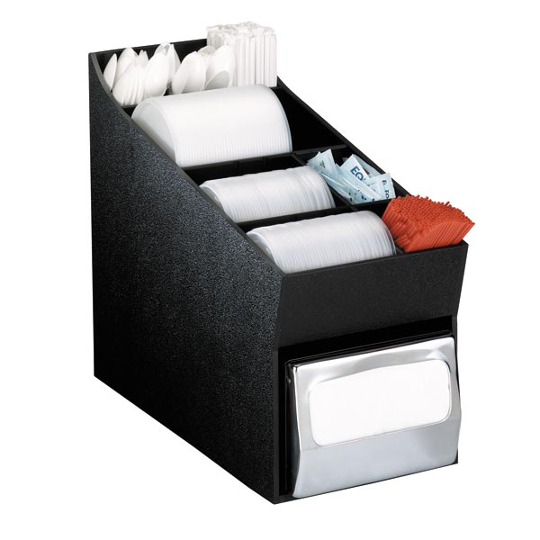 NLO-LDNH Countertop multi-purpose organizer with napkin dispenser