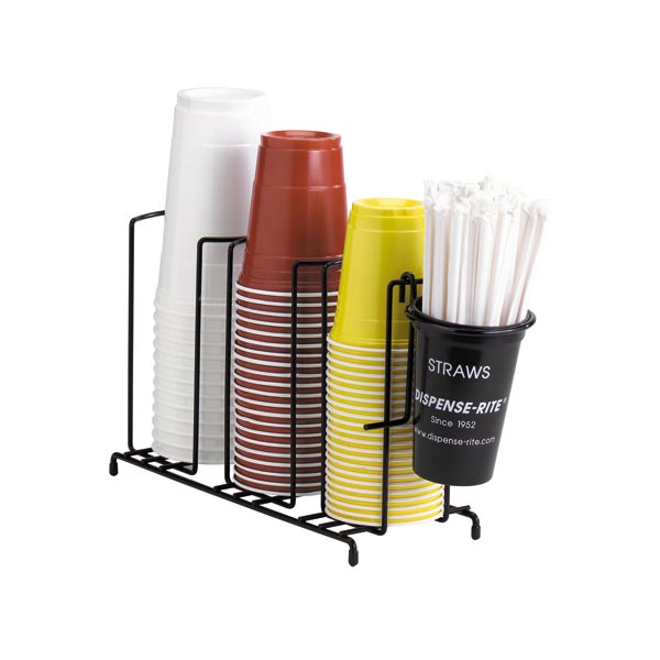 Dispense-Rite WR-5 Five Section Wire Rack Cup and Lid Organizer 