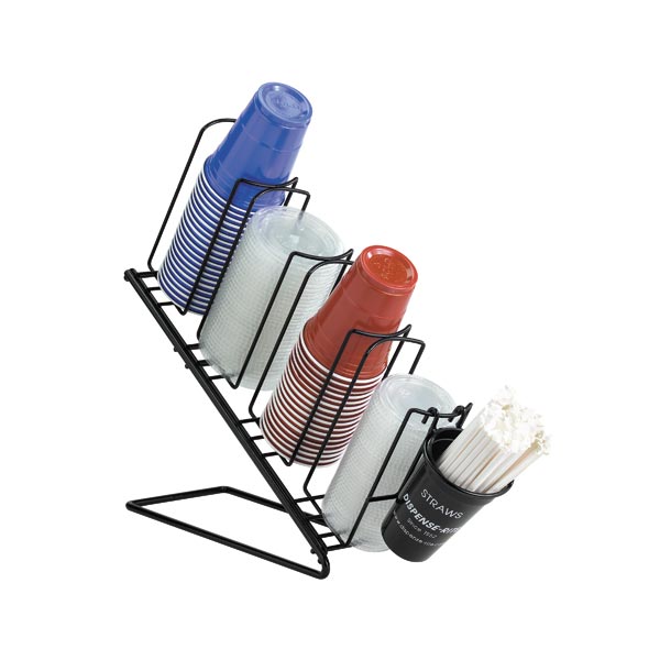 Dispense-Rite WR-5 Five Section Wire Rack Cup and Lid Organizer 